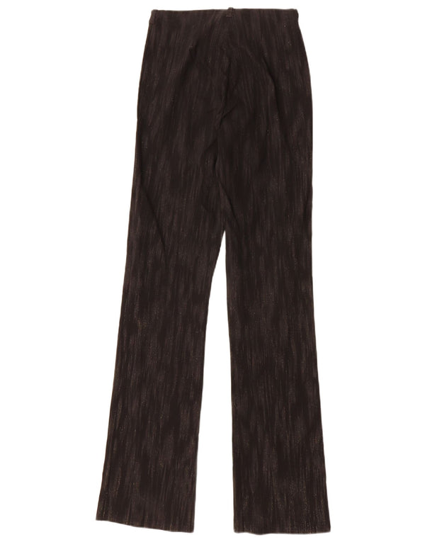 Vintage Womens Bootcut Casual Trousers UK 8 Small W26 L31 Black Striped