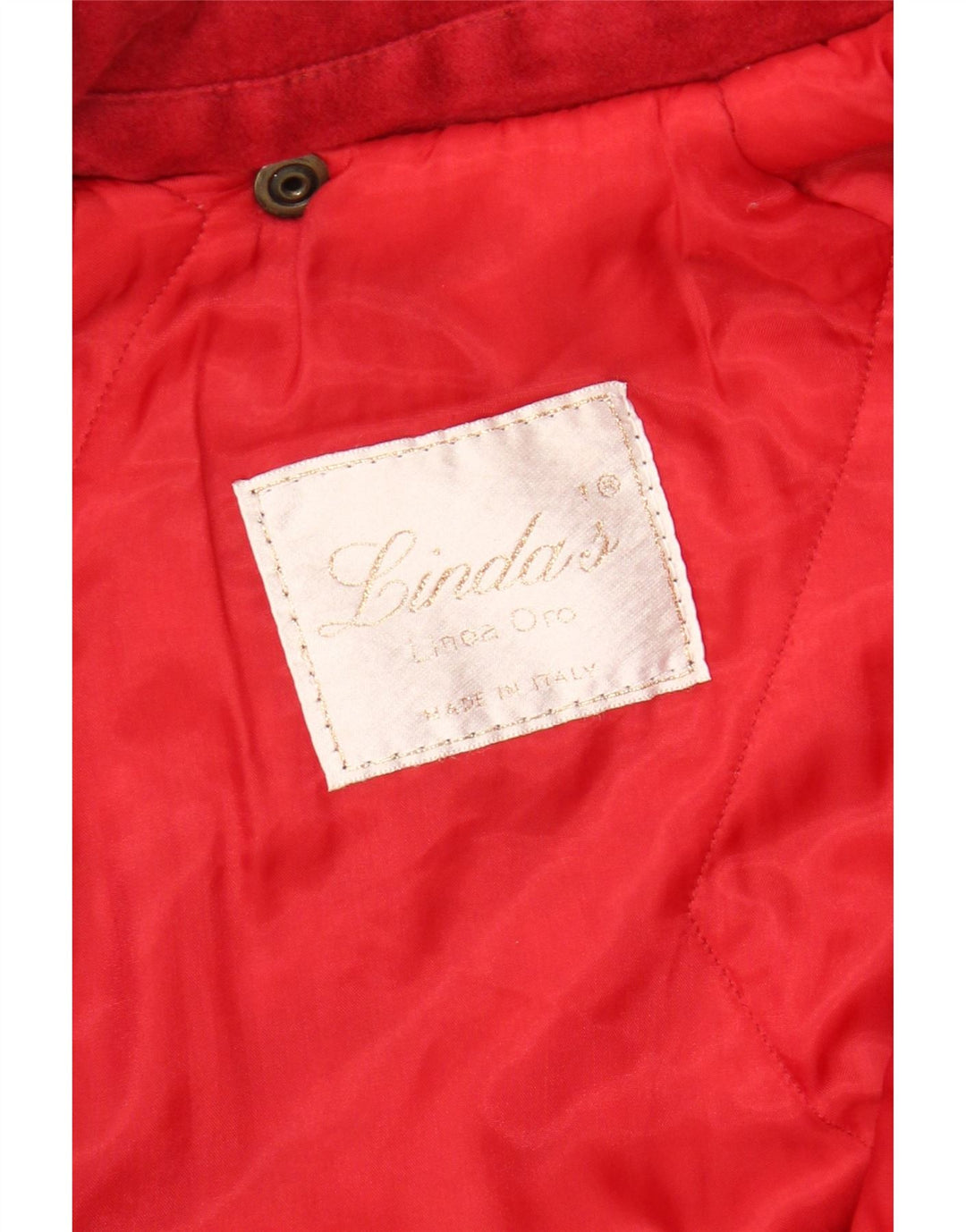 LINDA'S Womens Hooded Windbreaker Coat UK 14 Medium Red Vintage Linda's and Second-Hand Linda's from Messina Hembry 