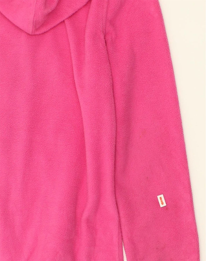 NAUTICA Girls Graphic Hooded Fleece Jacket 15-16 Years XL Pink Polyester | Vintage Nautica | Thrift | Second-Hand Nautica | Used Clothing | Messina Hembry 