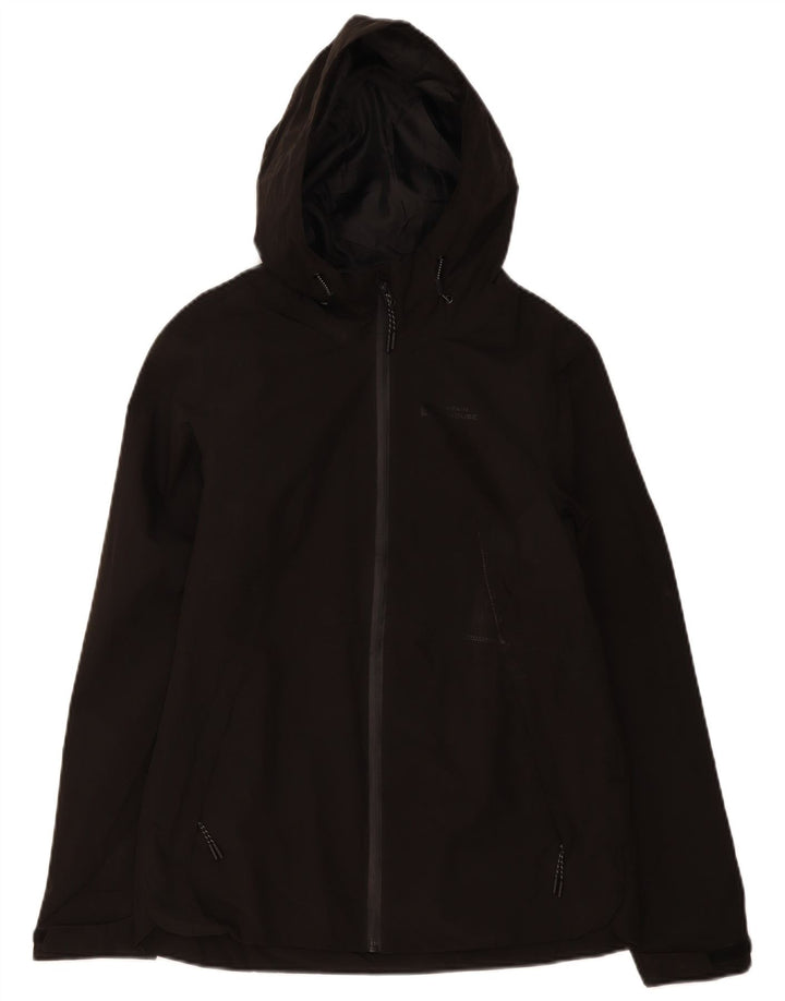 Mountain Warehouse Womens Hooded Rain Jacket UK 8 Small Black Polyester