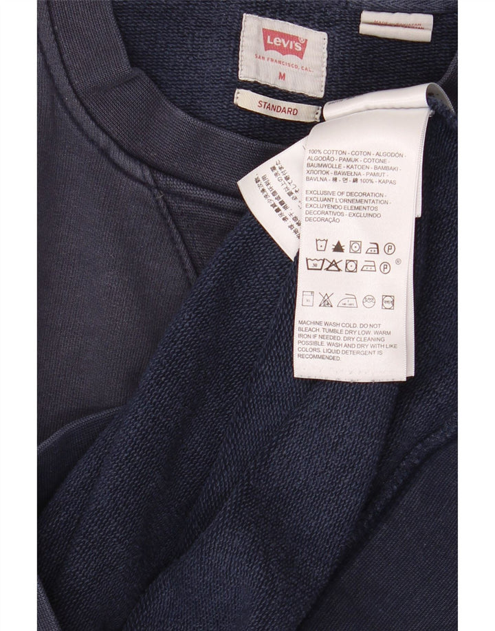 Levi's Mens Standard Fit Sweatshirt Jumper Medium Navy Blue Cotton