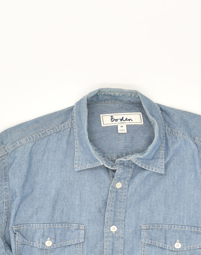 BODEN Mens Denim Shirt Medium Blue Cotton | Vintage Boden | Thrift | Second-Hand Boden | Used Clothing | Messina Hembry 