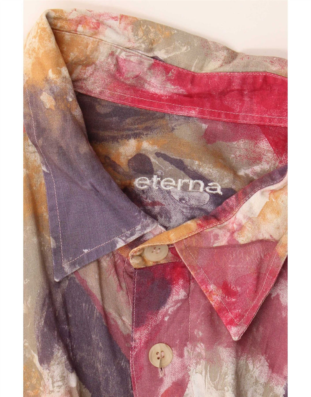 Eterna Mens Short Sleeve Shirt 2XL Multicoloured Tie Dye