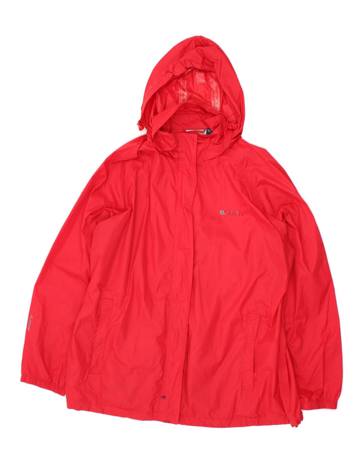 MOUNTAIN WAREHOUSE Womens Hooded Rain Jacket UK 22 3XL Red Nylon Vintage Mountain Warehouse and Second-Hand Mountain Warehouse from Messina Hembry 