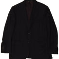 Canali Mens 2 Button Blazer Jacket IT 50 Large Navy Blue Wool