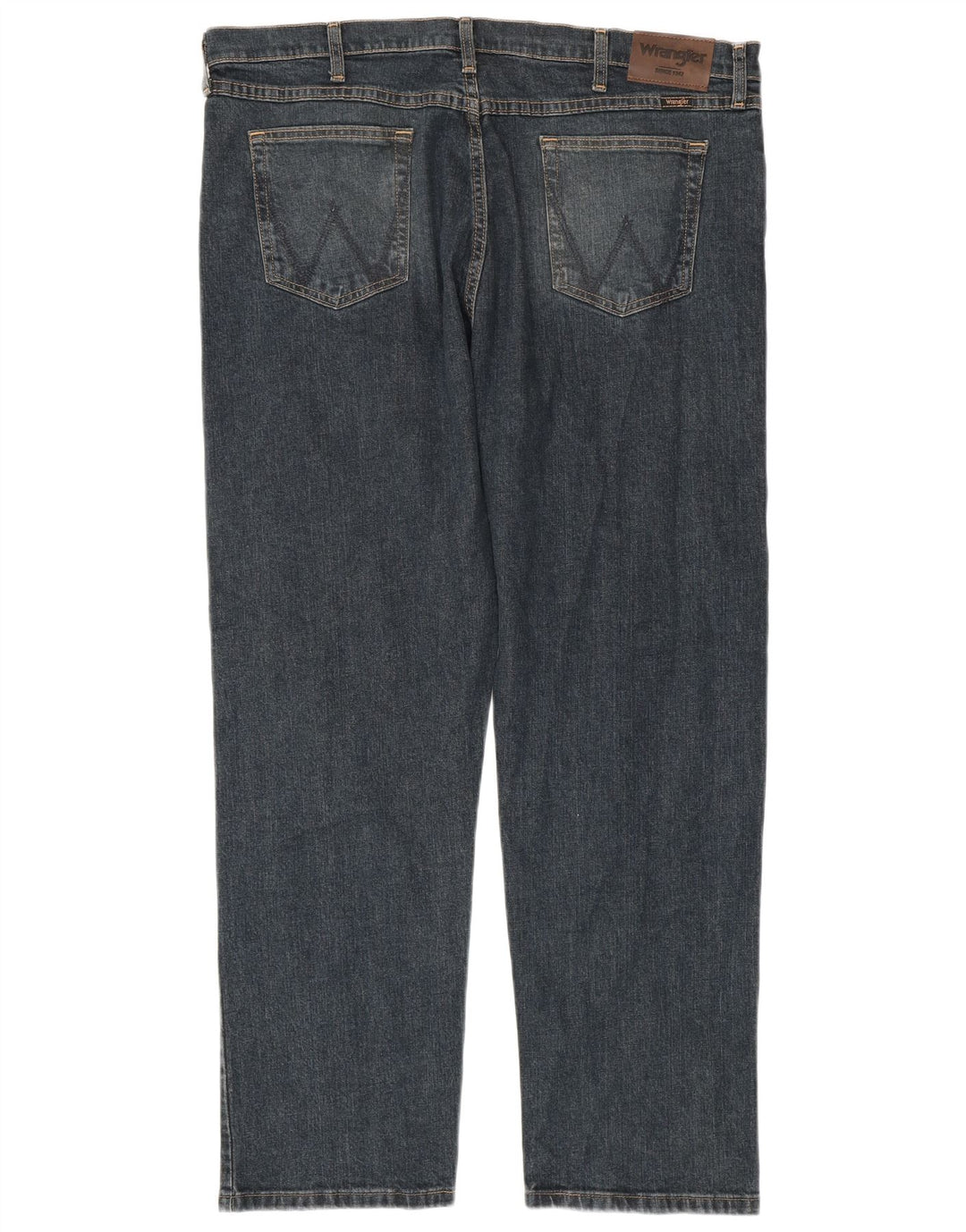 Wrangler Mens Regular Fit Straight Jeans W40 L30 Blue Cotton