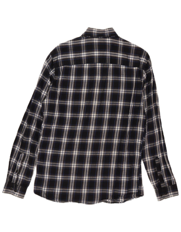 Jack & Jones Mens Slim Fit Flannel Shirt Small Blue Check