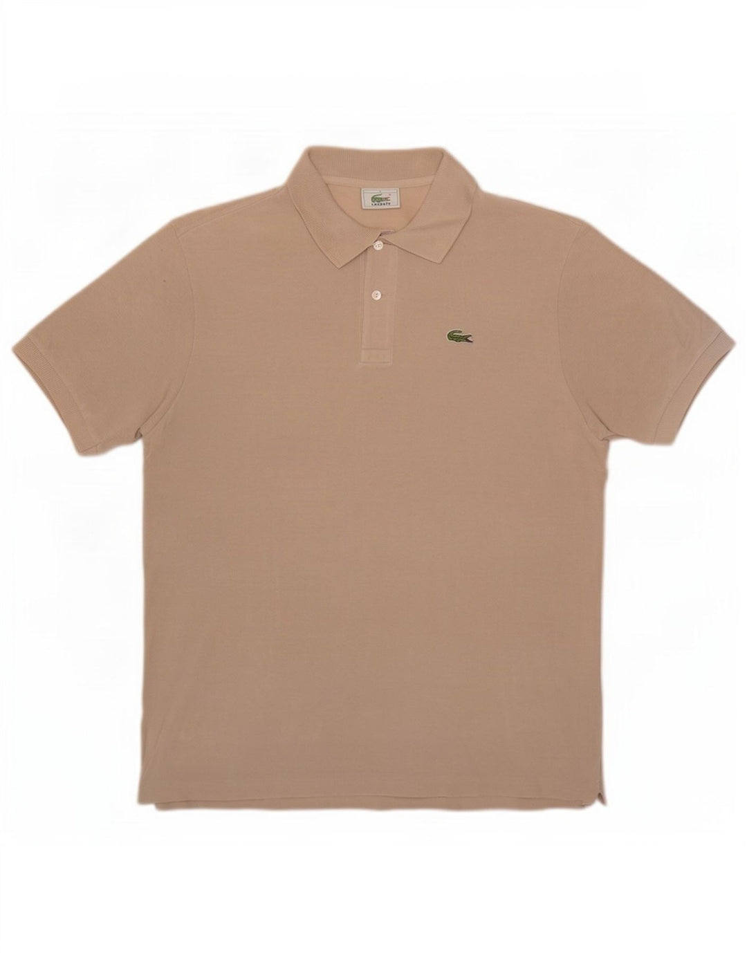 Lacoste Mens Polo Shirt Size 5 Large Beige Cotton