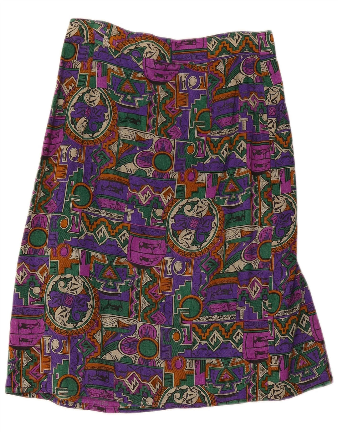 Vintage Womens Wrap Skirt W28 Medium Multicoloured Geometric