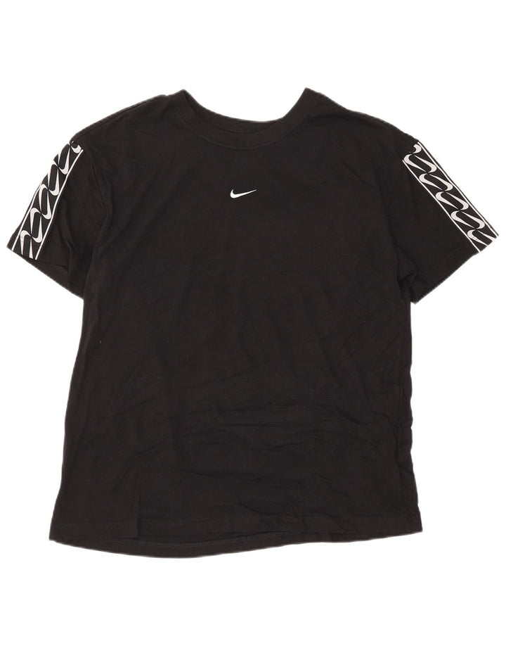 Nike Mens Graphic T-Shirt Top Medium Black Cotton