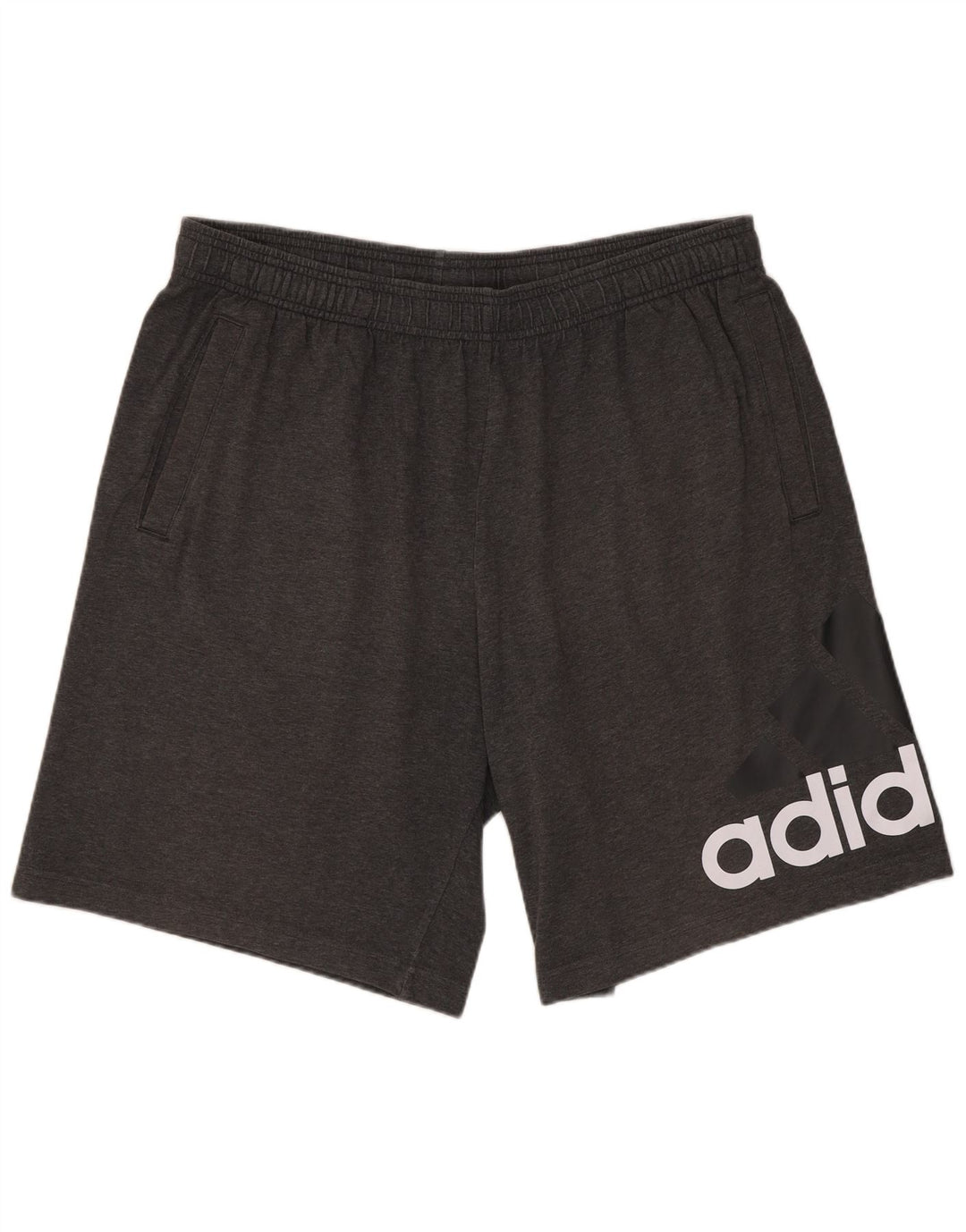 Adidas Mens Graphic Sport Shorts Large  Grey Cotton
