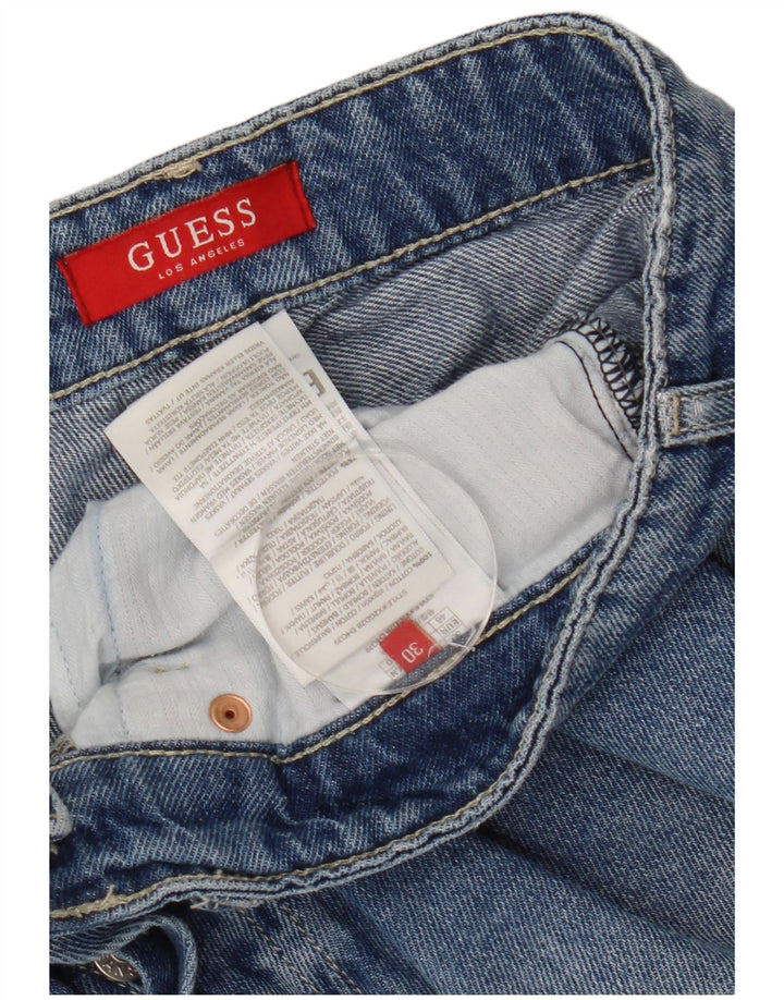 Guess Womens Denim Shorts W30 Medium Blue Cotton