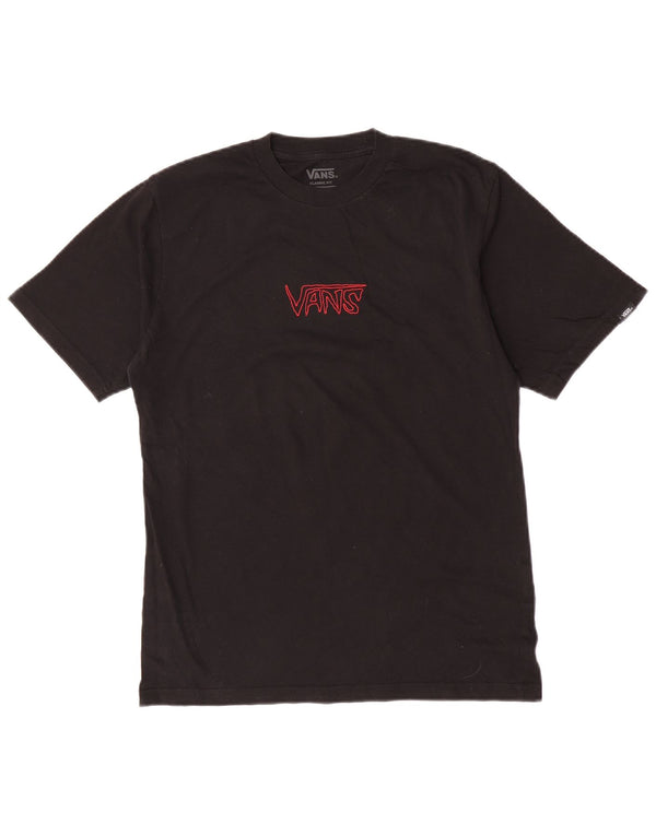 Vans Boys Classic Fit Graphic T-Shirt Top 14-15 Years XL Black Cotton