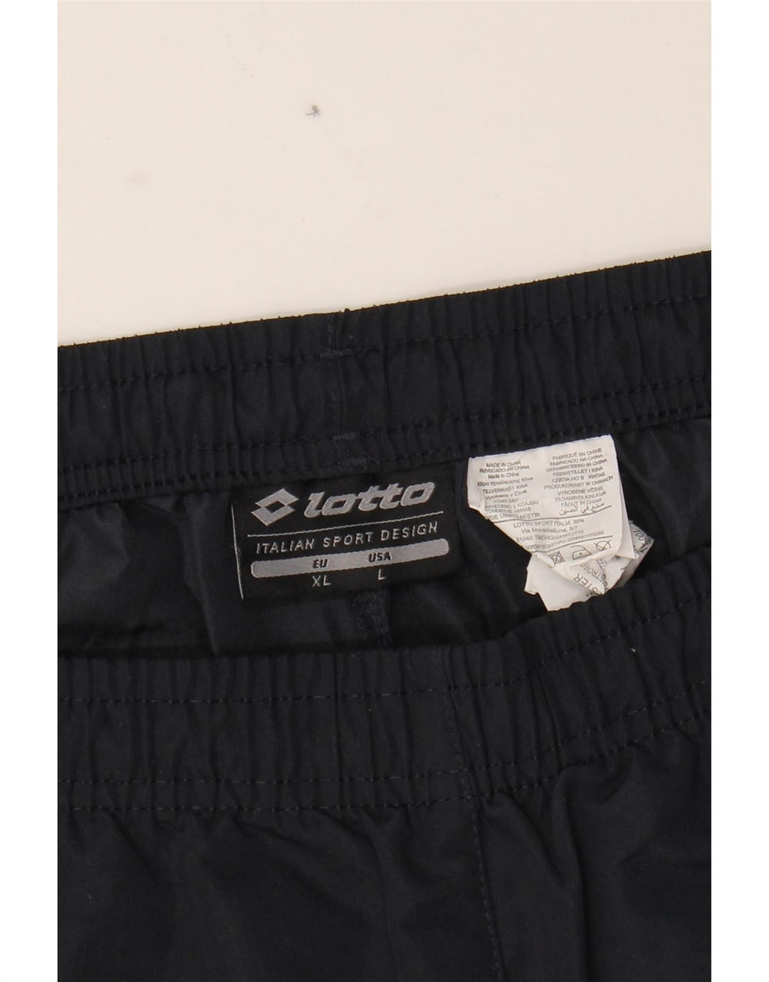 LOTTO Mens Sport Shorts Large  Black Polyester Vintage Lotto and Second-Hand Lotto from Messina Hembry 