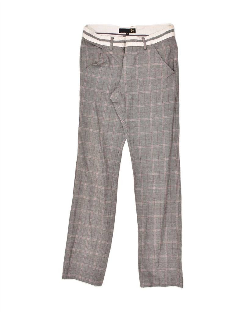 JUST CAVALLI Mens Straight Chino Trousers IT 48 Medium W32 L34  Grey Check | Vintage Just Cavalli | Thrift | Second-Hand Just Cavalli | Used Clothing | Messina Hembry 