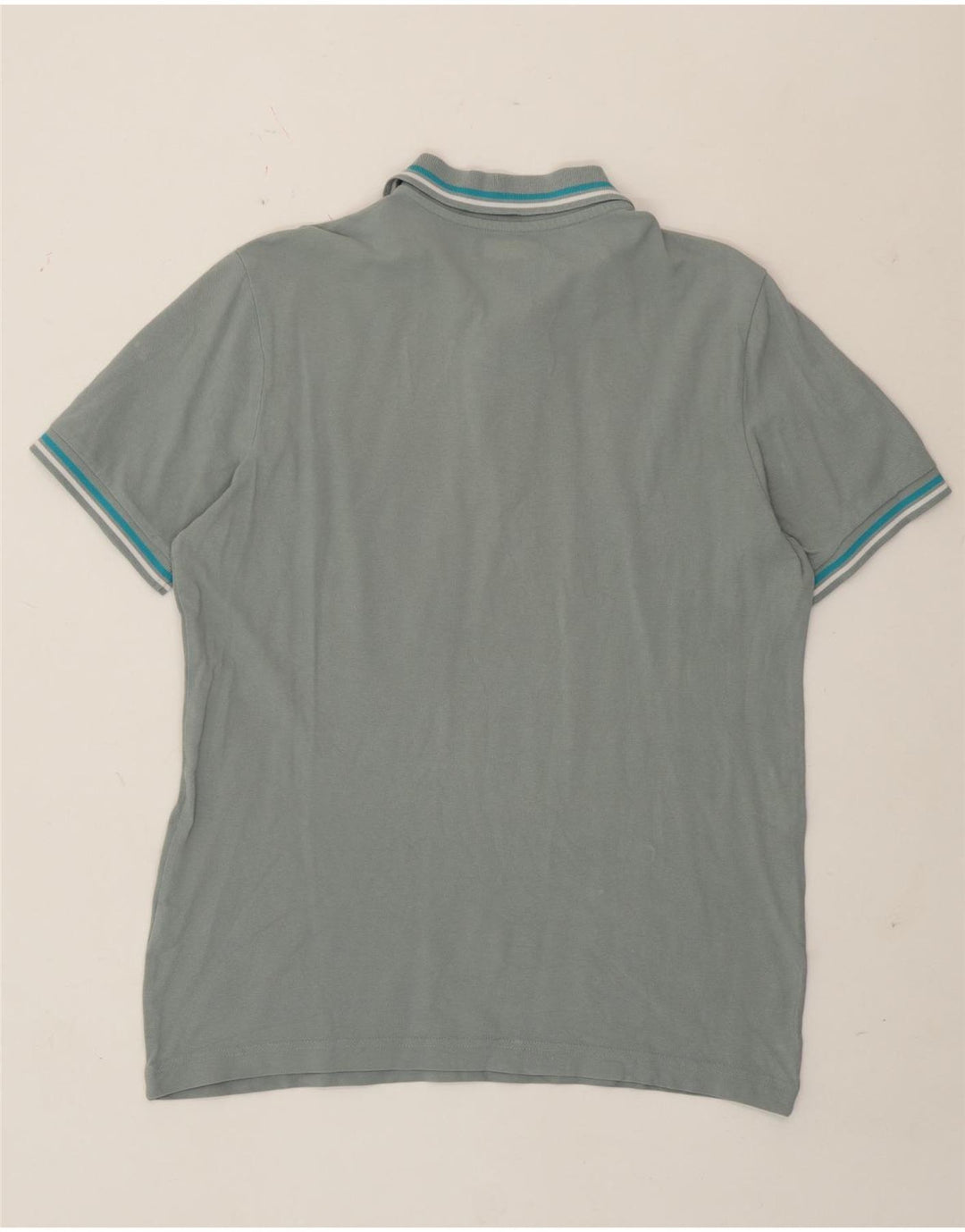 Kappa Mens Polo Shirt Large Grey Cotton