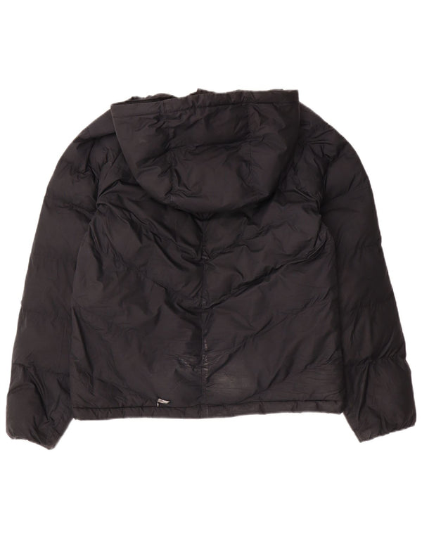 Nike Boys Hooded Padded Jacket 12-13 Years Large Black Polyester