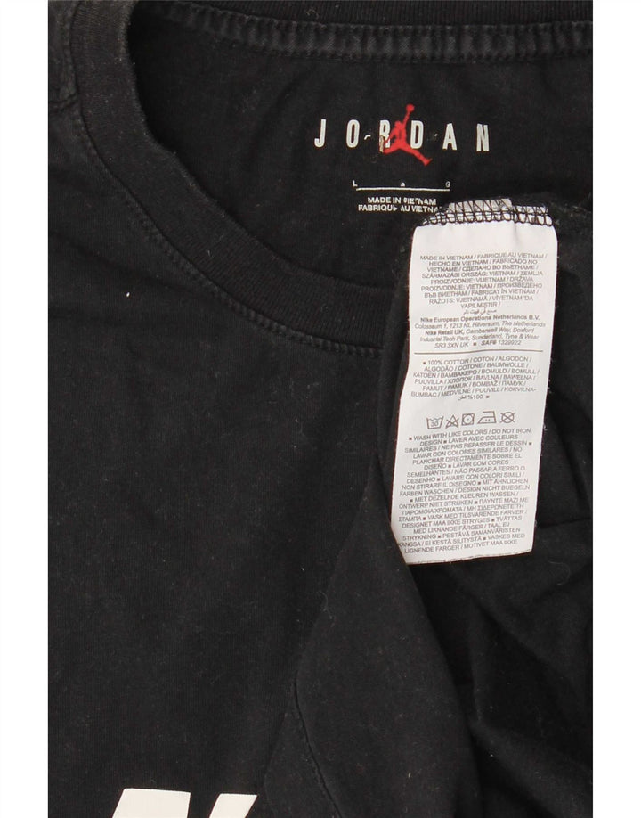 Jordan Mens Graphic T-Shirt Top Large Black Cotton