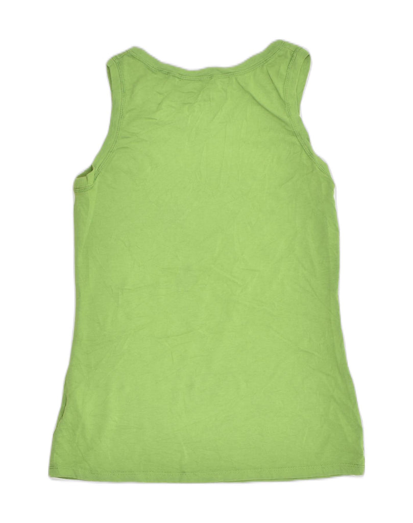 NIKE Womens Vest Top UK 12 Medium Green Cotton | Vintage Nike | Thrift | Second-Hand Nike | Used Clothing | Messina Hembry 