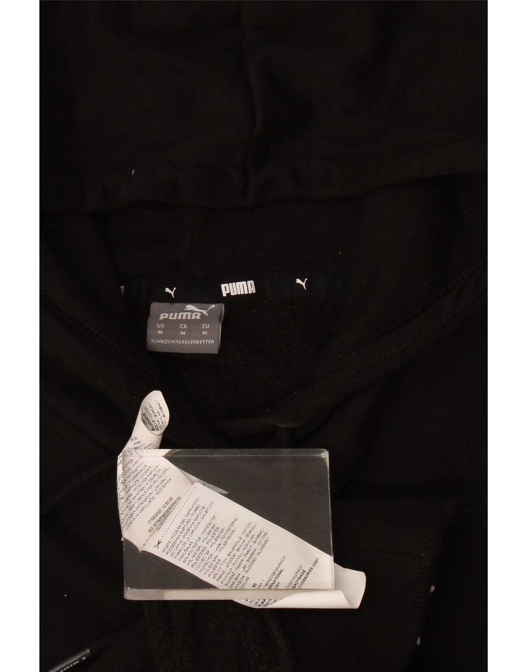 Puma Womens Hoodie Jumper UK 14 Medium Black Polyester
