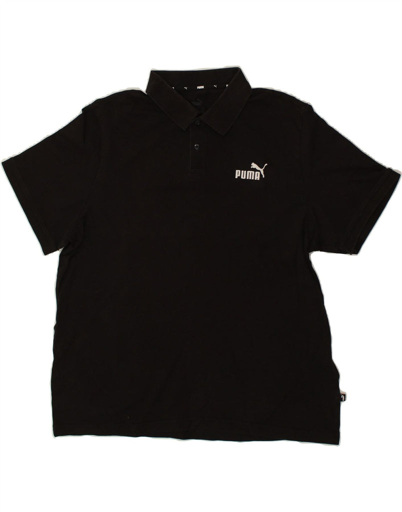 PUMA Mens Polo Shirt XL Black | Vintage Puma | Thrift | Second-Hand Puma | Used Clothing | Messina Hembry 