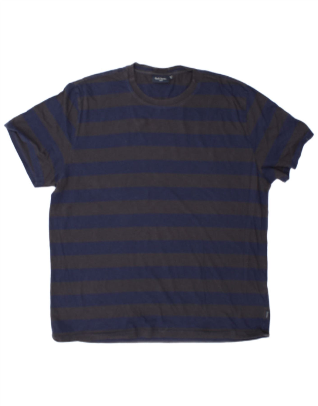 Paul Smith Mens T-Shirt Top XL Blue Striped Cotton