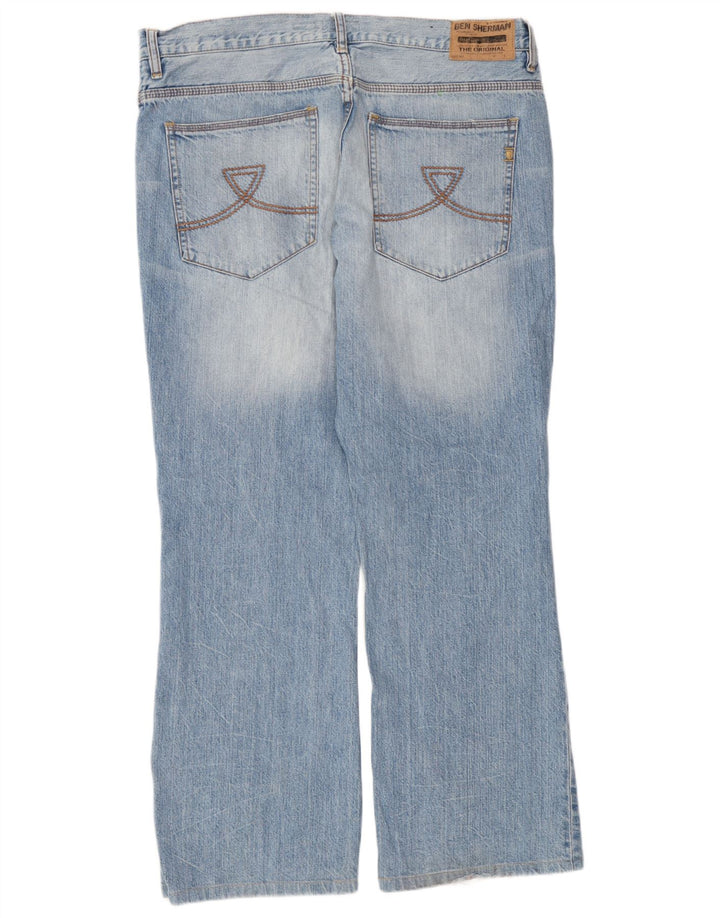 Ben Sherman Mens Riot Bootcut Jeans W38 L32 Blue Cotton