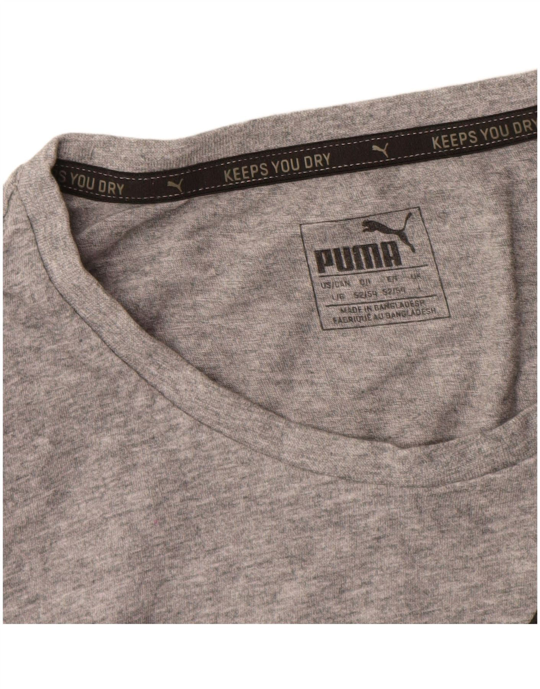 Puma Mens Graphic T-Shirt Top Large Grey