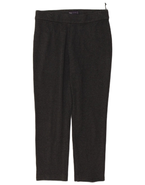 Marks & Spencer Womens Leggings UK 10 Small W28 L23 Grey Houndstooth