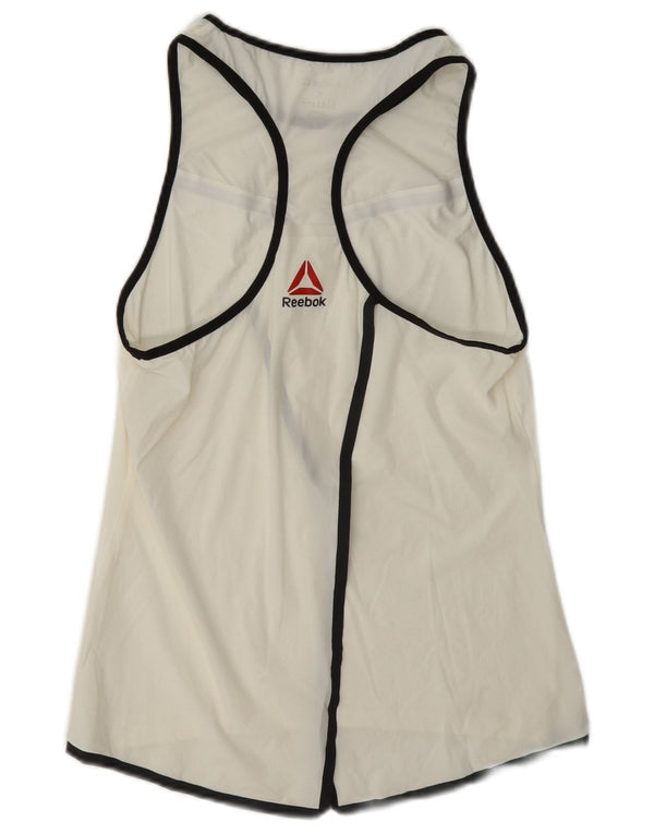 Reebok Womens Graphic Vest Top UK 8/10 Small White