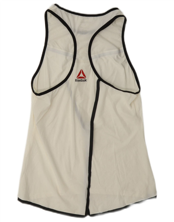 Reebok Womens Graphic Vest Top UK 8/10 Small White
