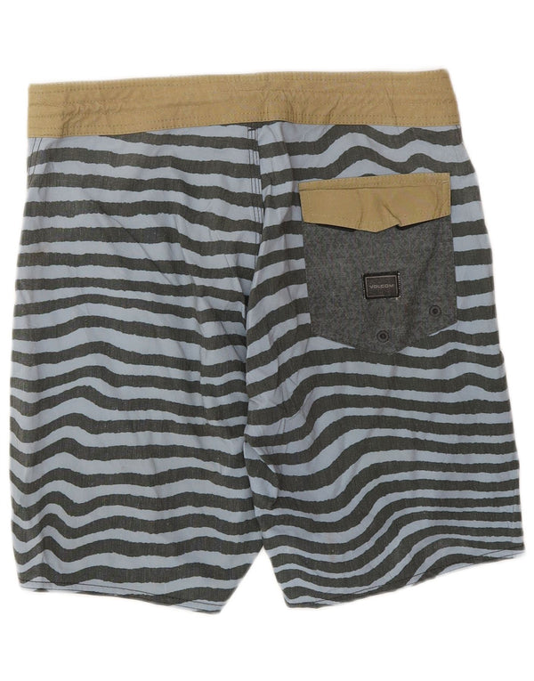 Volcom Mens Swimming Shorts Small  Grey Striped