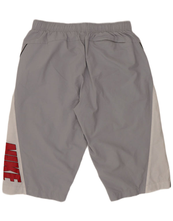 Nike Mens Graphic Sport Shorts Large Grey Colourblock Polyester Sports