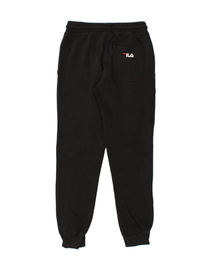 FILA Mens Tracksuit Trousers Joggers Small Black Cotton Vintage Fila and Second-Hand Fila from Messina Hembry 