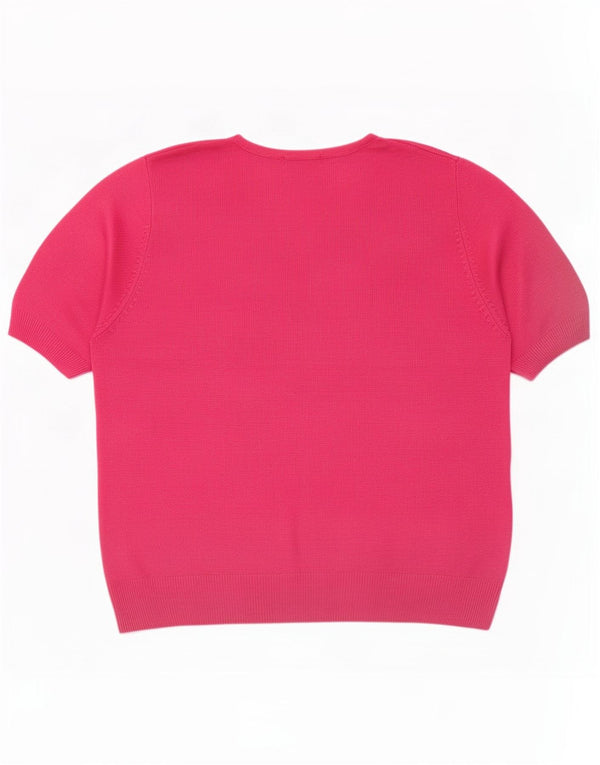 Marks & Spencer Womens Boat Neck Jumper Sweater UK 16 Large Pink