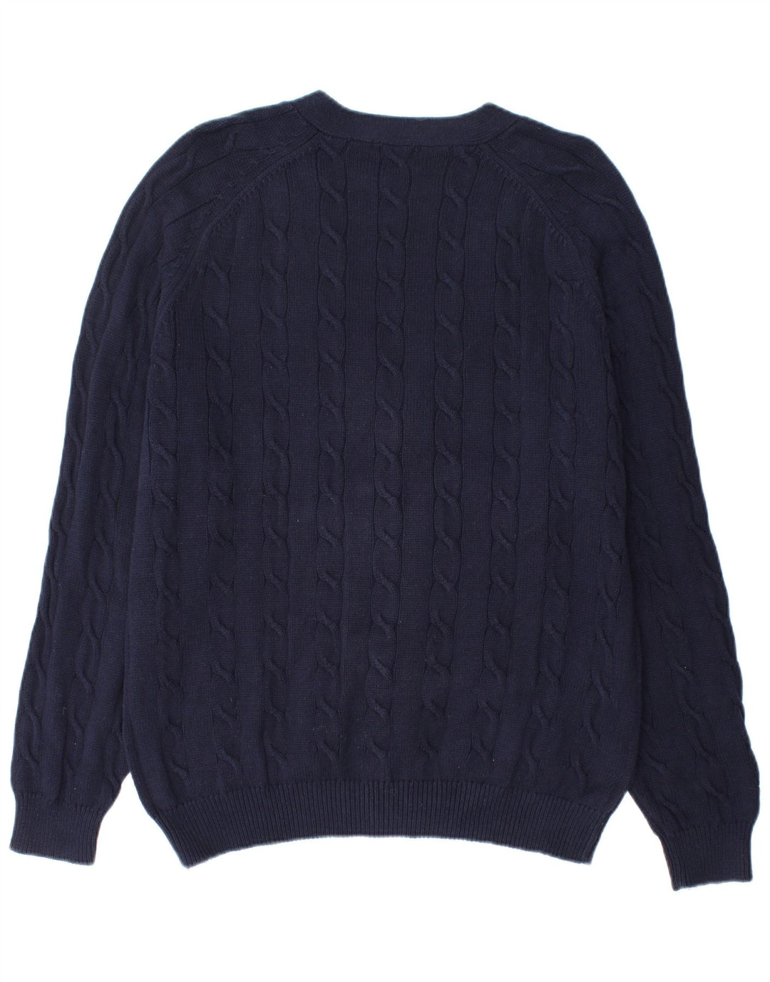 Kappa Mens Cardigan Sweater Large Navy Blue Cotton