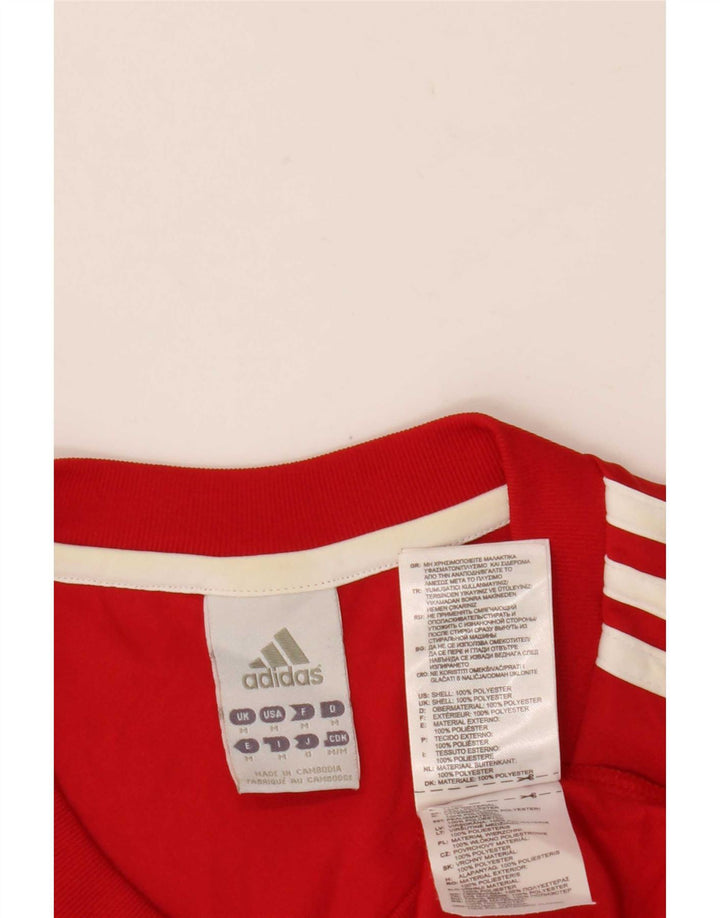 Adidas Mens Climalite T-Shirt Top Medium Red Polyester