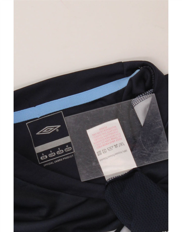 UMBRO Mens Graphic T-Shirt Top Small Navy Blue Colourblock Polyester