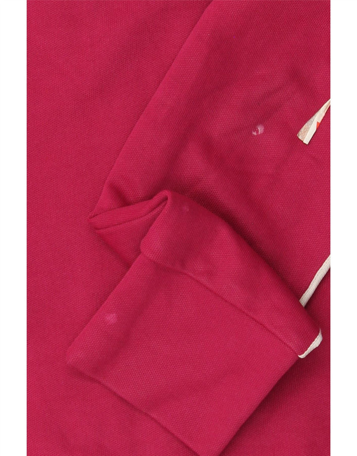 Adidas Womens Tracksuit Top Jacket IT 40 Small Pink Colourblock Cotton