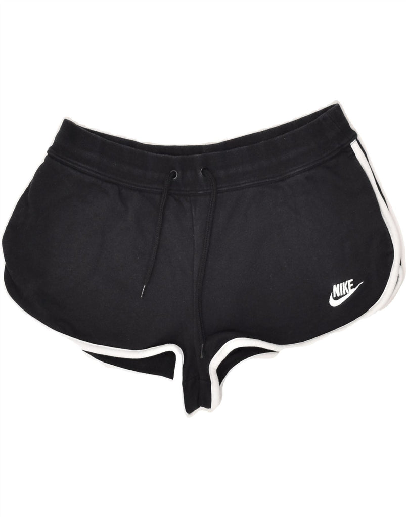 NIKE Womens Sport Shorts UK 12 Medium Black | Vintage Nike | Thrift | Second-Hand Nike | Used Clothing | Messina Hembry 