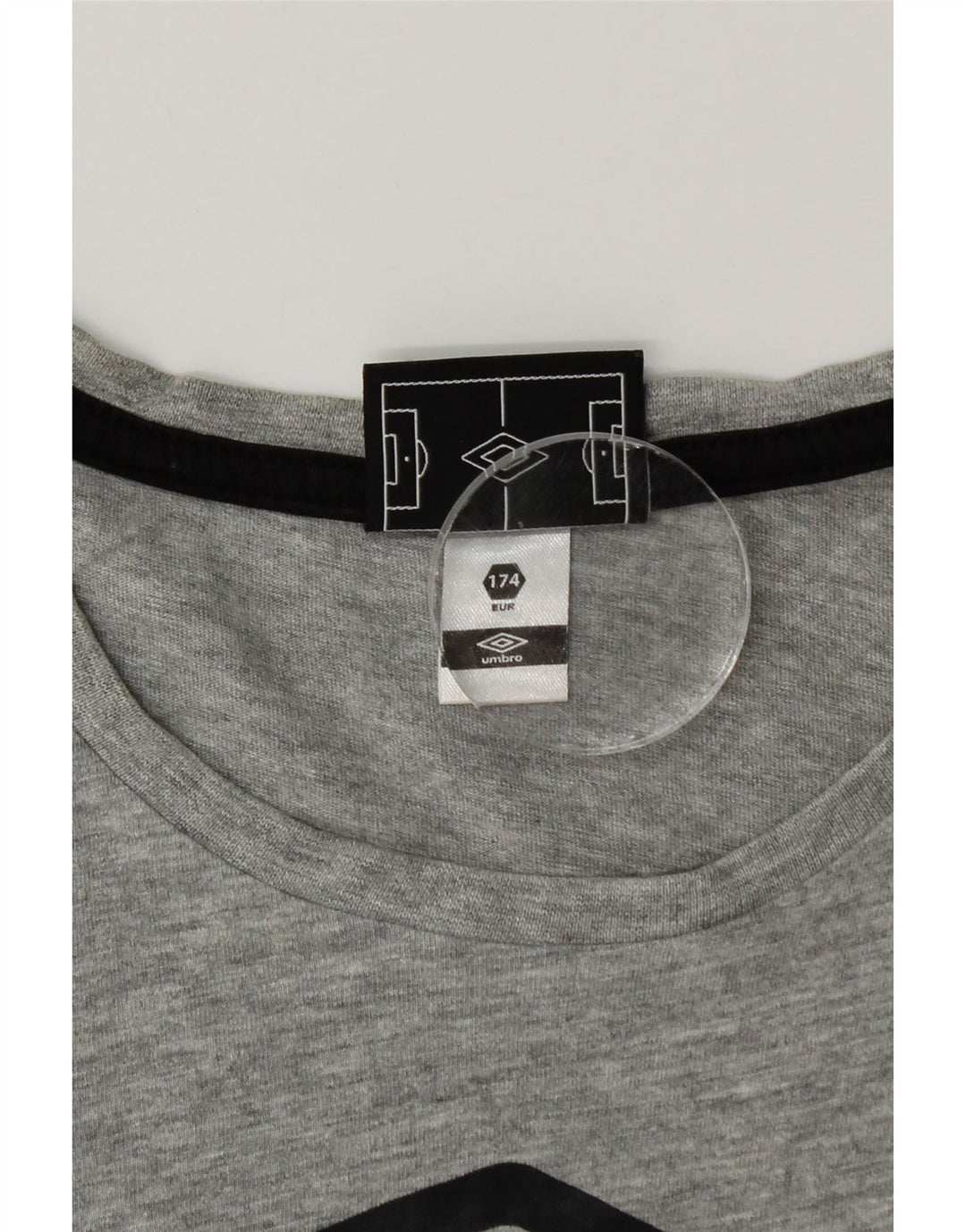 Umbro Boys Graphic T-Shirt Top 15-16 Years Grey Colourblock