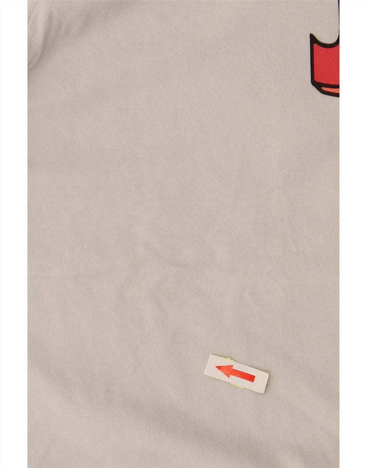 NIKE Mens Graphic T-Shirt Top Large Off White Cotton