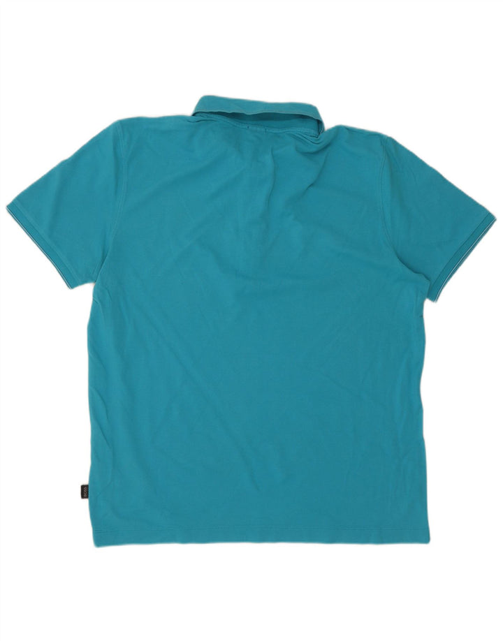 Hugo Boss Mens Regular Fit Polo Shirt XL Blue Cotton