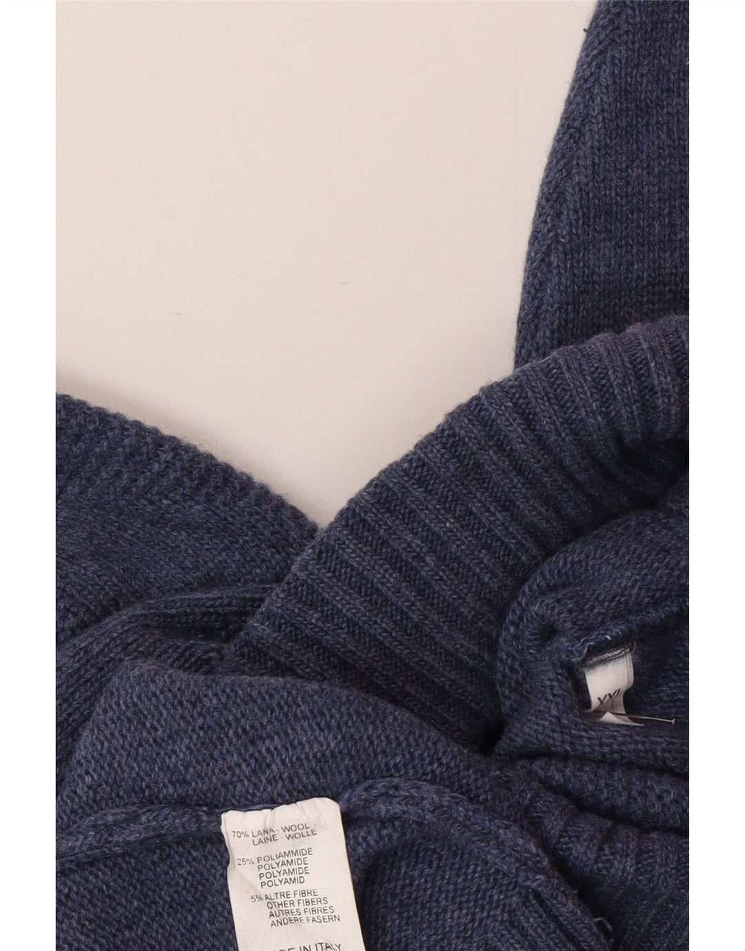 SIR RAPHAEL Womens Roll Neck Jumper Sweater UK 20 2XL Navy Blue Wool