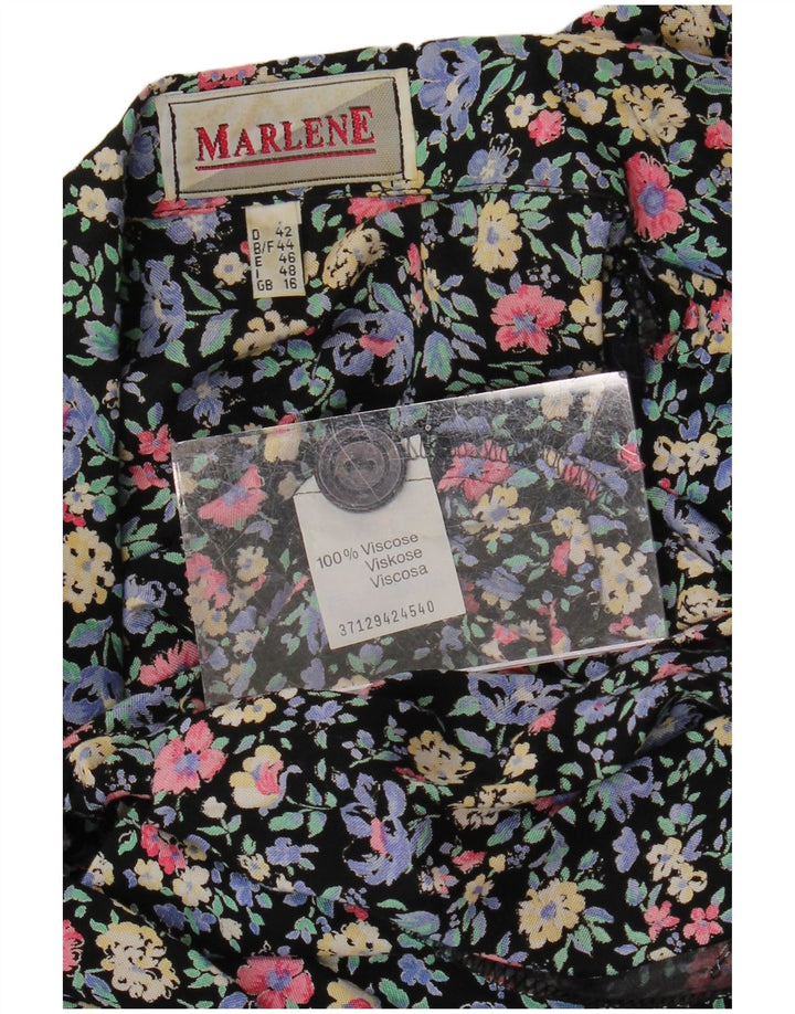 VINTAGE Womens Jumpsuit UK 16 Large  Multicoloured Floral Viscose
