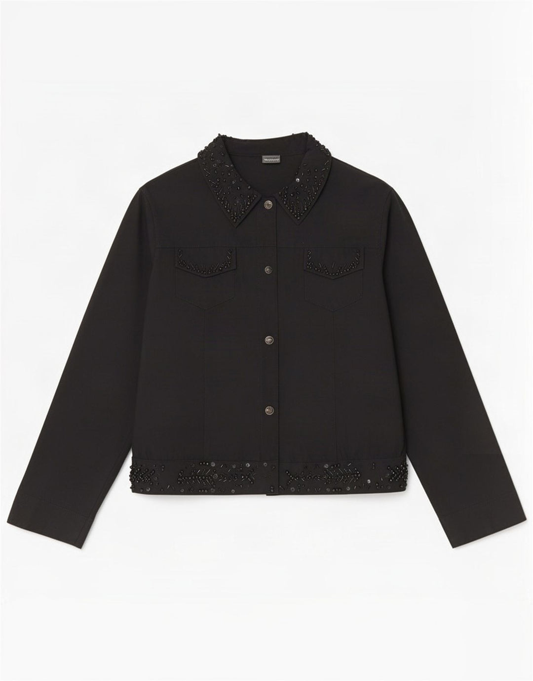 Roccobarocco Womens Bomber Jacket IT 46 Large Black Cotton