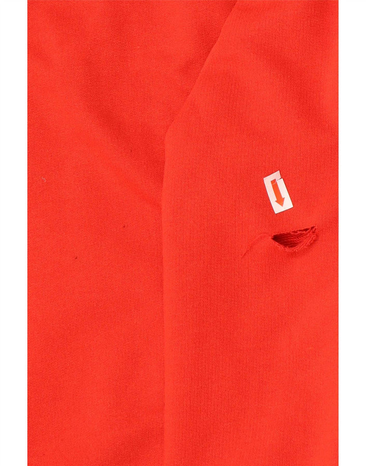 Kappa Mens Zip Neck Sweatshirt Jumper XL Red Cotton