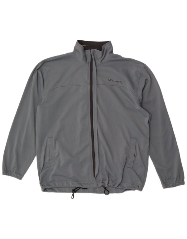 Champion Mens Tracksuit Top Jacket Large Grey