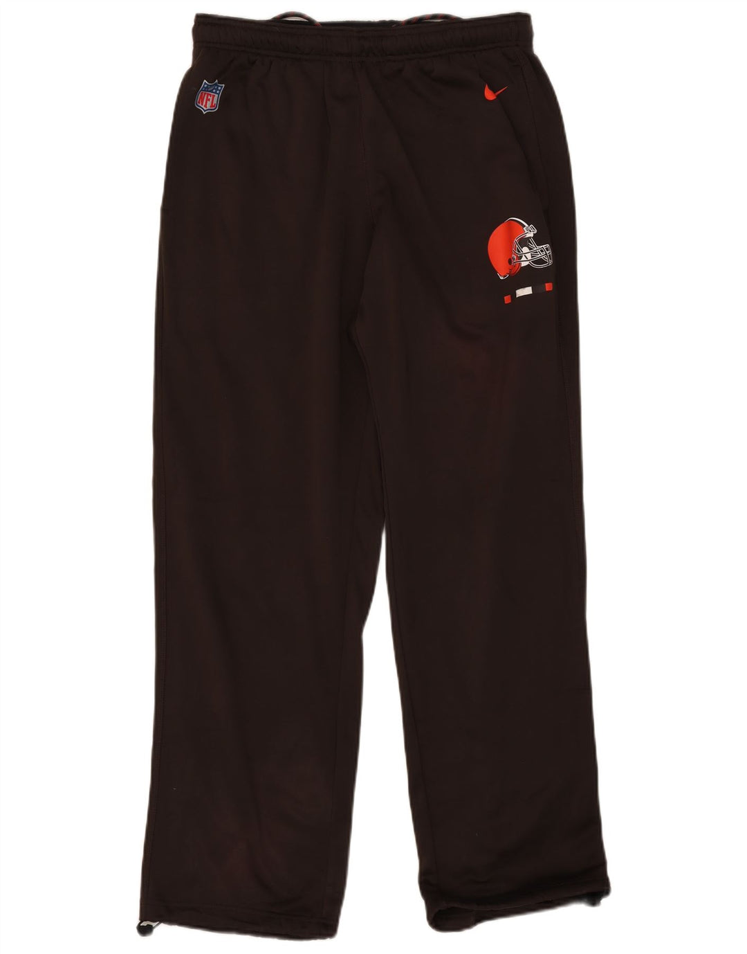 Nike Mens Cleveland Browns Graphic Tracksuit Trousers Large Khaki Polyester