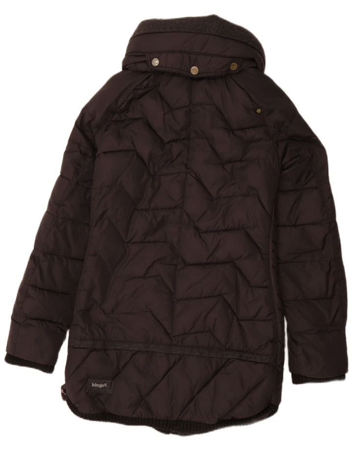 KHUJO Womens Padded Coat UK 10 Small Black Nylon